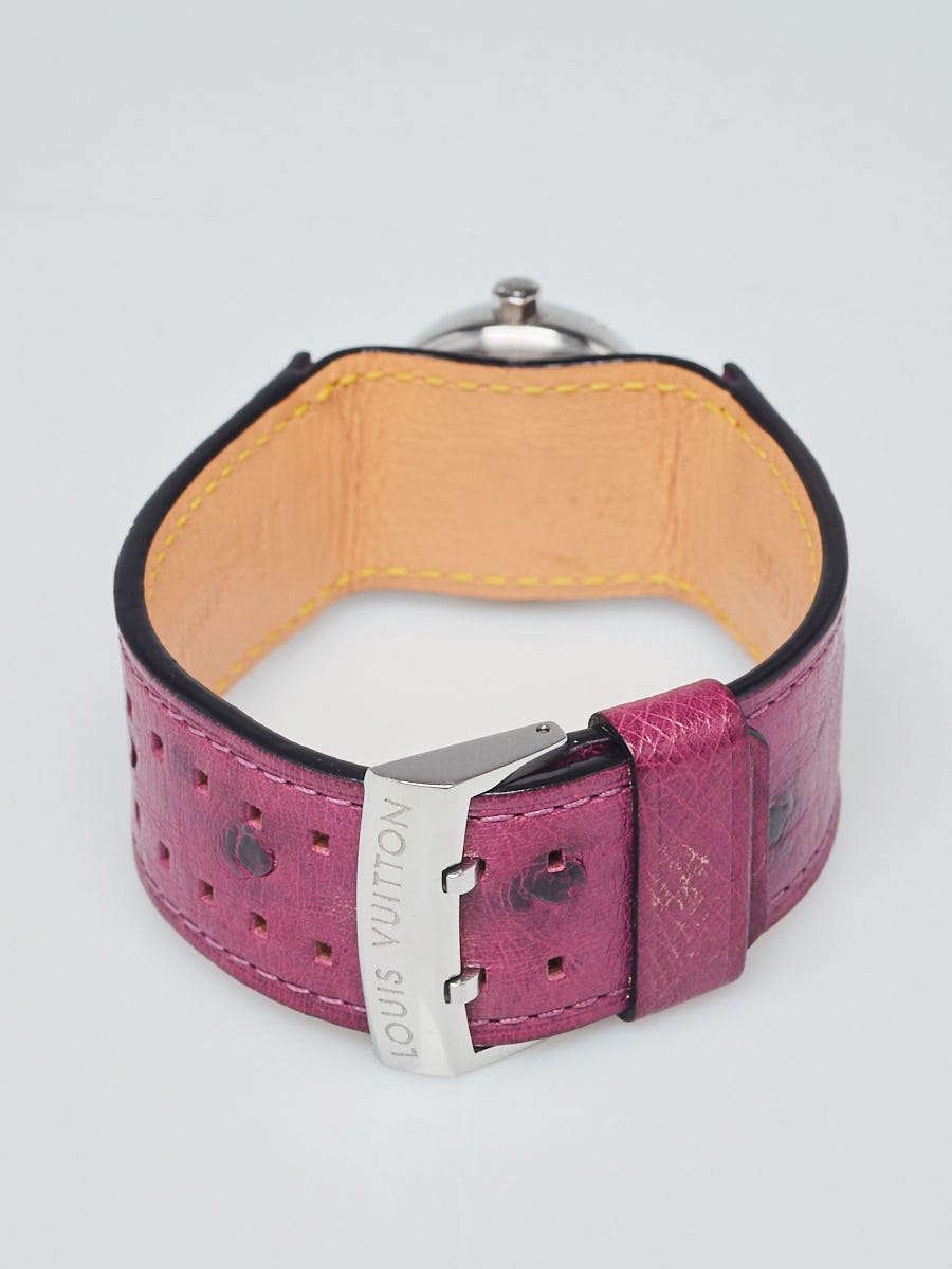 Louis Vuitton Purple Ostrich and Stainless Steel 27mm  display picture 3