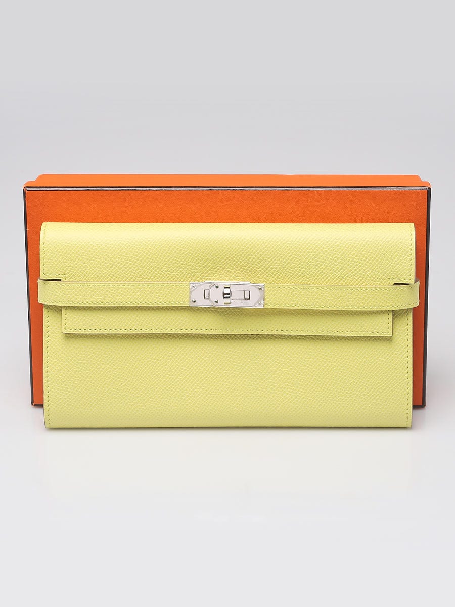 Hermes Kelly Bag 25cm Tri Color Nata Sesame Jaune Poussin Epsom Palladium  Hardware