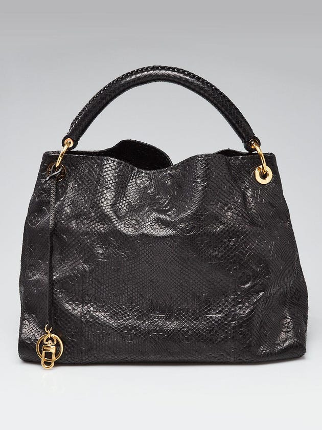 Louis Vuitton Limited Edition Black Python Artsy MM Bag