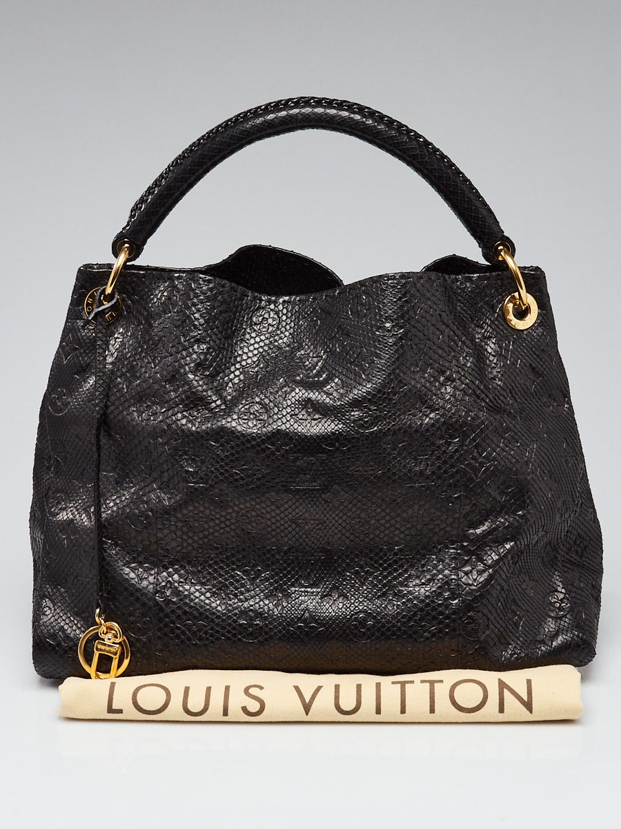 Louis Vuitton Limited Edition Black Python Monogram Embossed Artsy MM