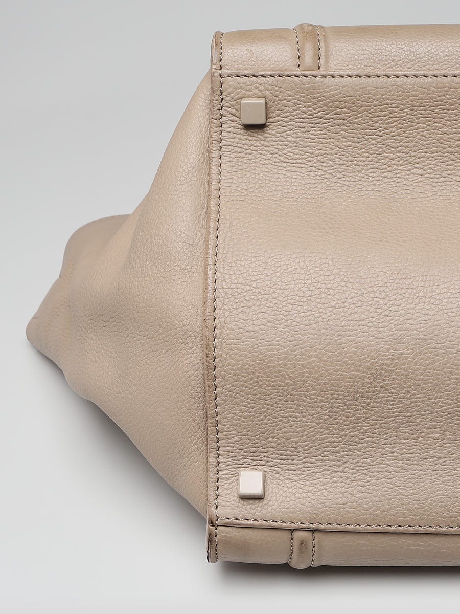Celine Grey Supple Calfskin Leather Phantom Luggage Tote Bag