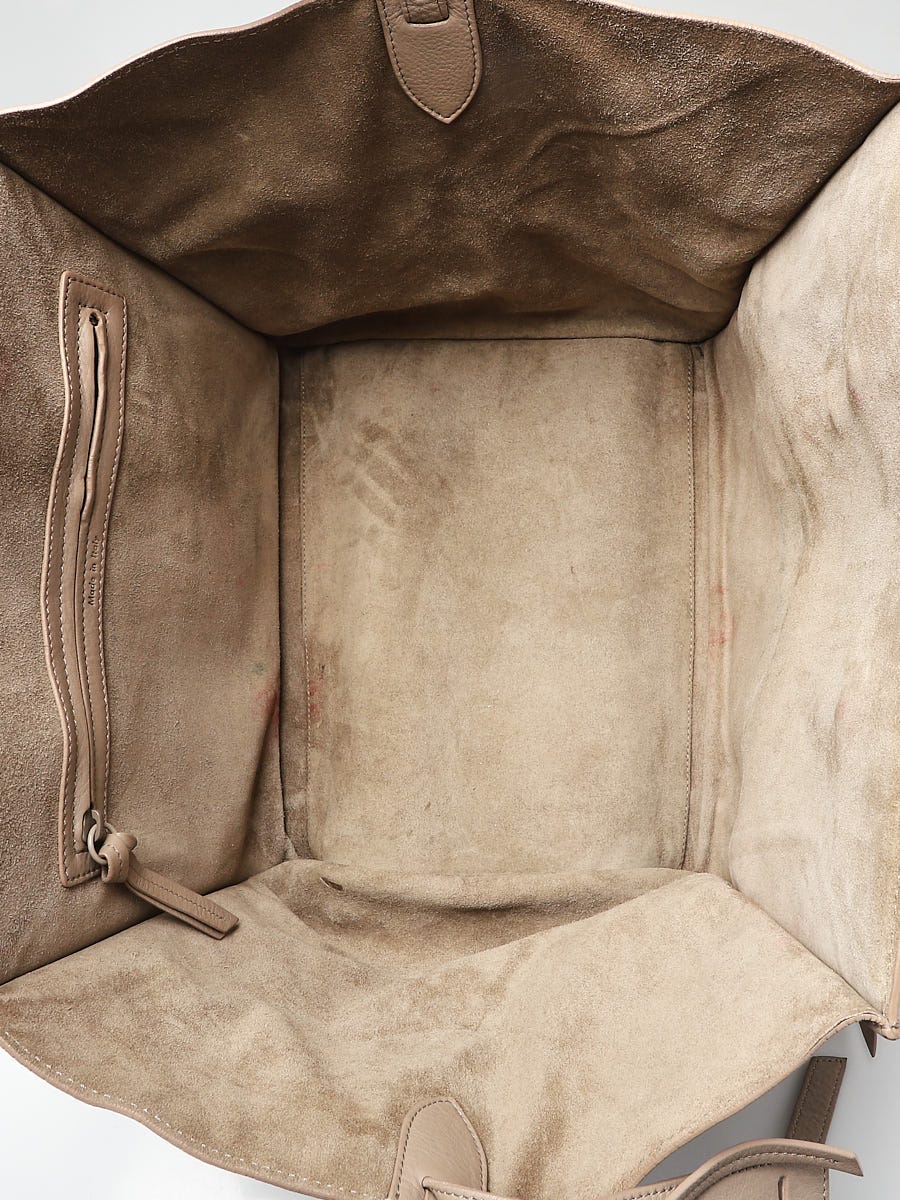 Celine Grey Supple Calfskin Leather Phantom Luggage Tote Bag