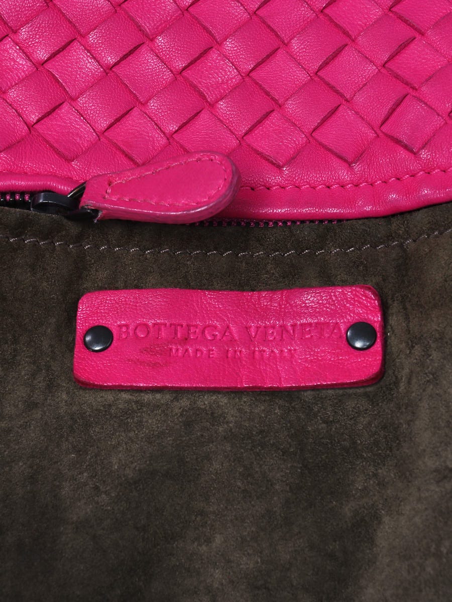 Bottega Veneta Pink Intrecciato Woven Nappa Leather Large Cesta