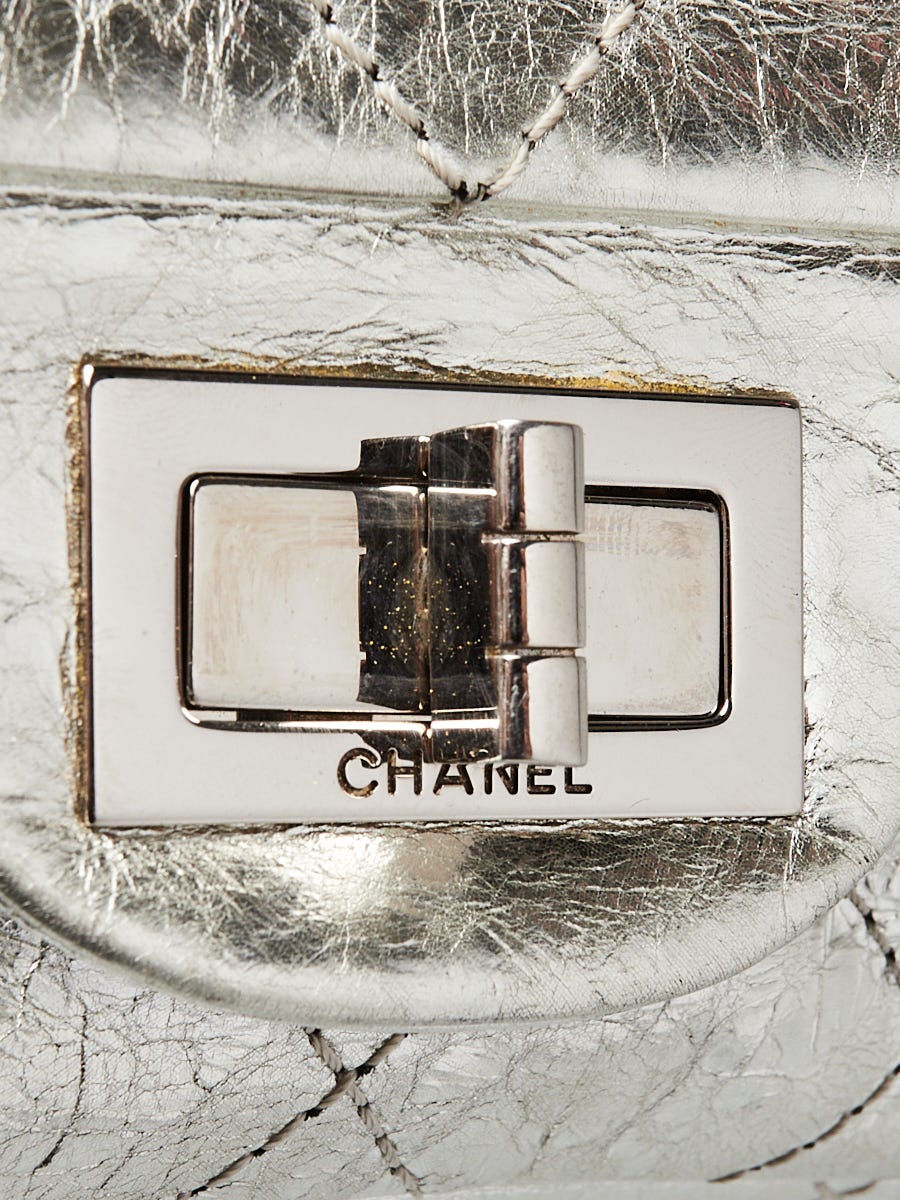 Chanel Silver 2.55 Reissue Quilted Classic Metallic Calfskin