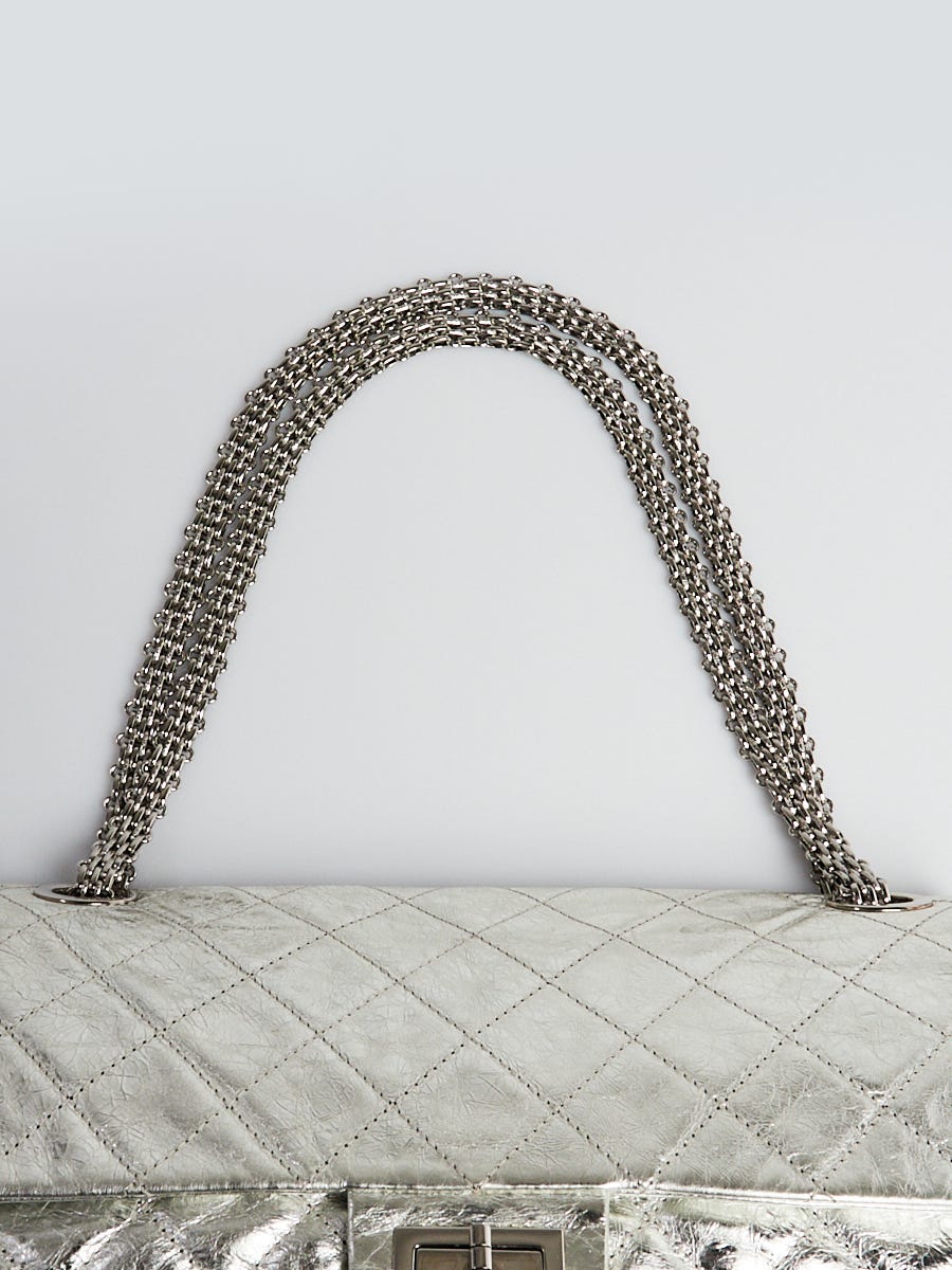 Chanel Silver 2.55 Reissue Quilted Classic Metallic Calfskin