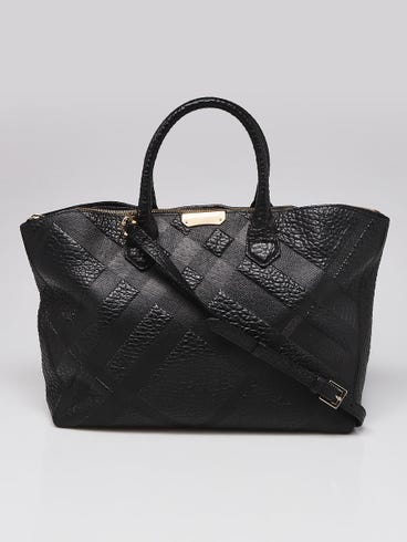 Burberry tote black leather Clearance