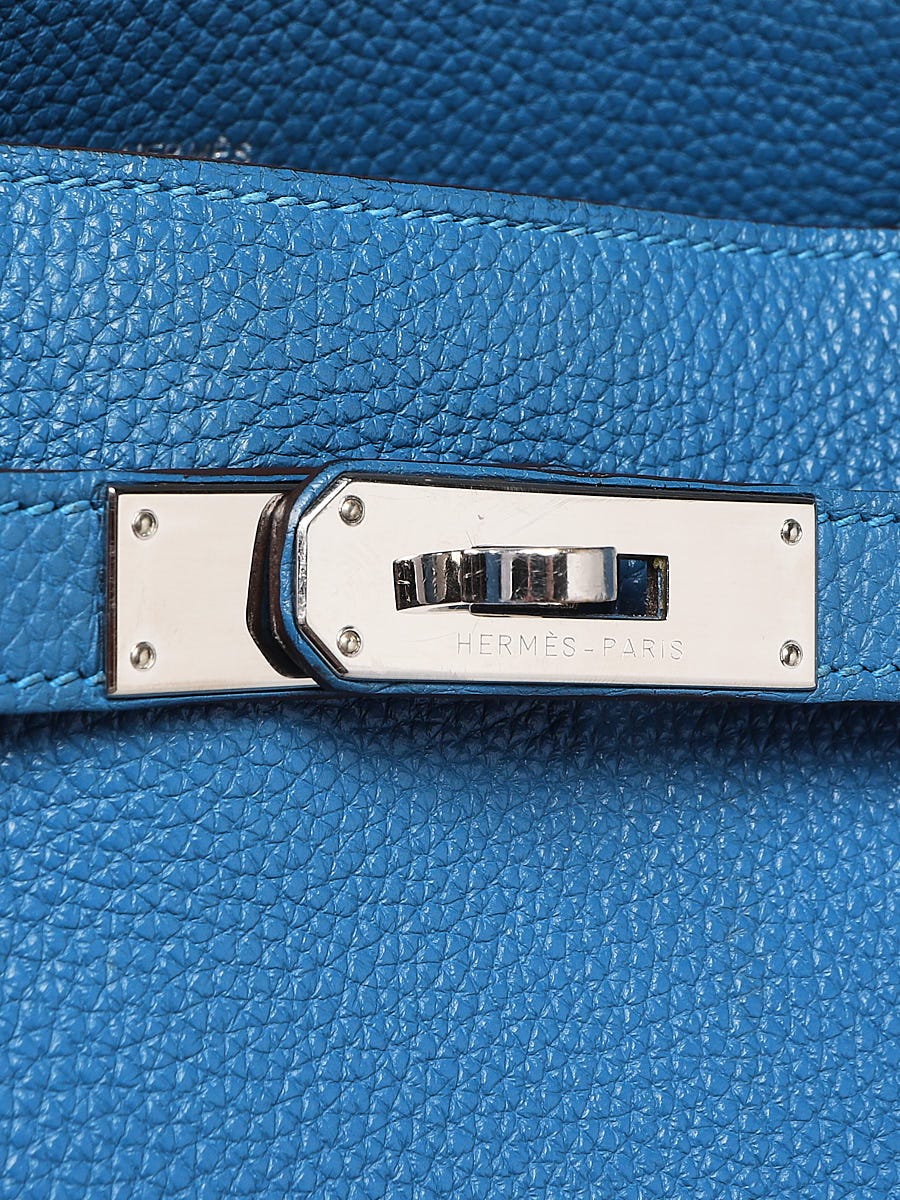 Hermes So Kelly 26cm Bag Togo Calfskin Leather Palladium Hardware, Blue  Atoll 3P - SYMode Vip