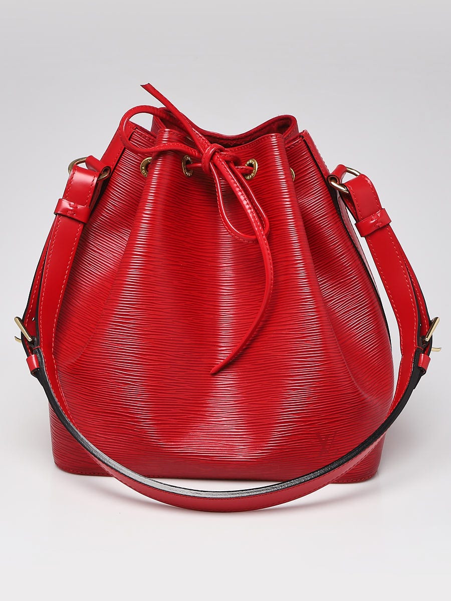 Louis Vuitton Red Epi Leather Petite Noe Bag - Yoogi's Closet