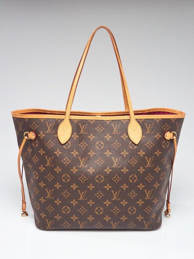 Louis Vuitton Monogram Canvas Neverfull MM NM Bag w/o Accessories Pochette