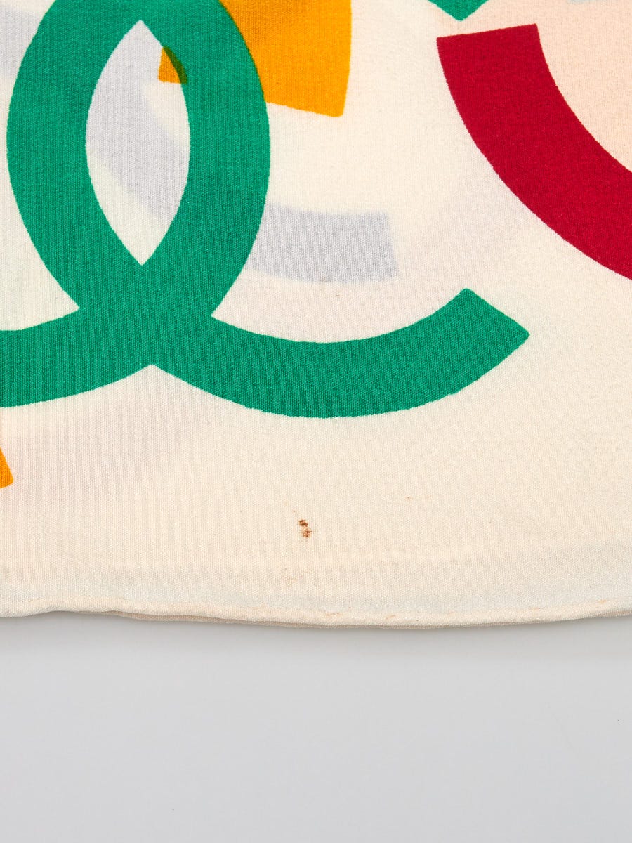 Chanel Multicolor Monogram Silk Scarf