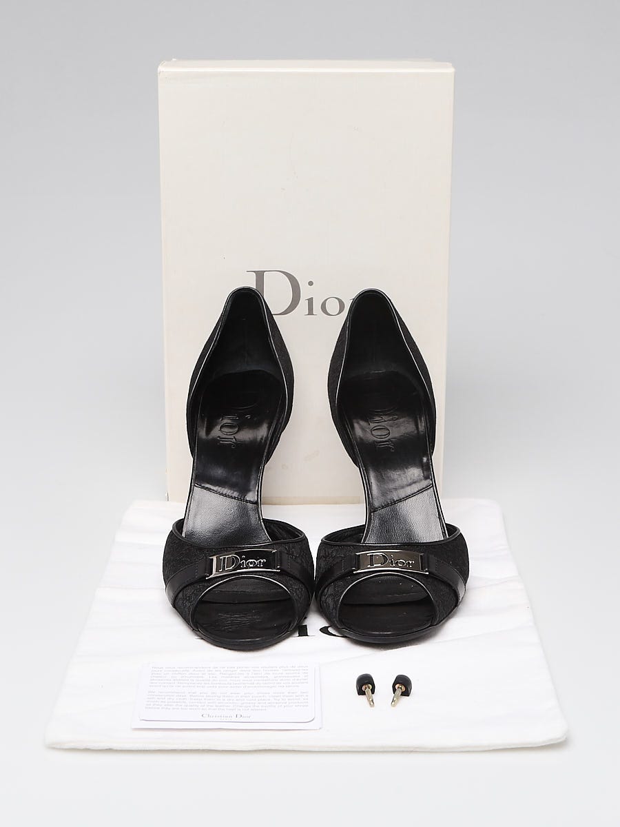 良品 Dior ミュール ブラック トロッター 金具 DIORISSIMO 35 良品 Dior ミュール ブラック トロッター 金具 DIORISSIMO 35