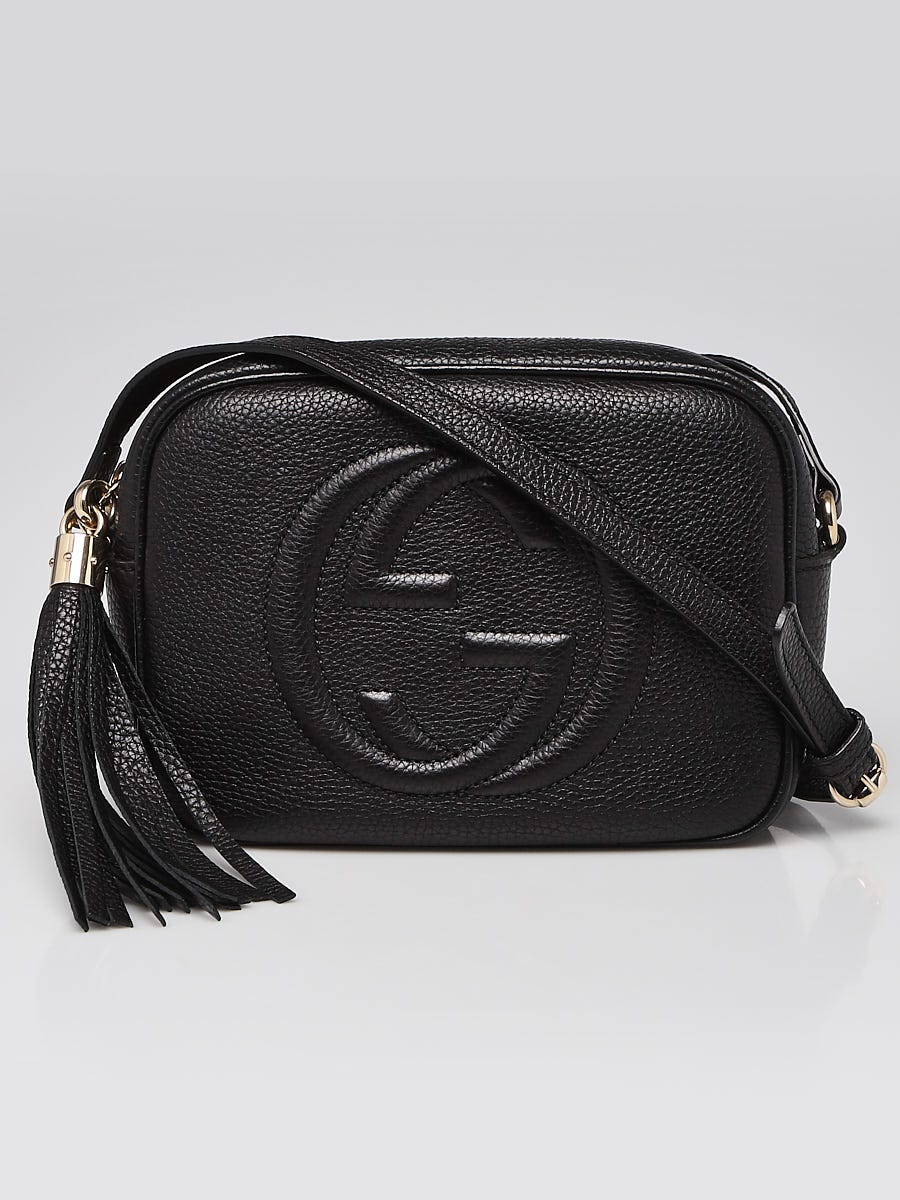 Gucci Black Pebbled Leather Soho Disco Bag - Yoogi's Closet