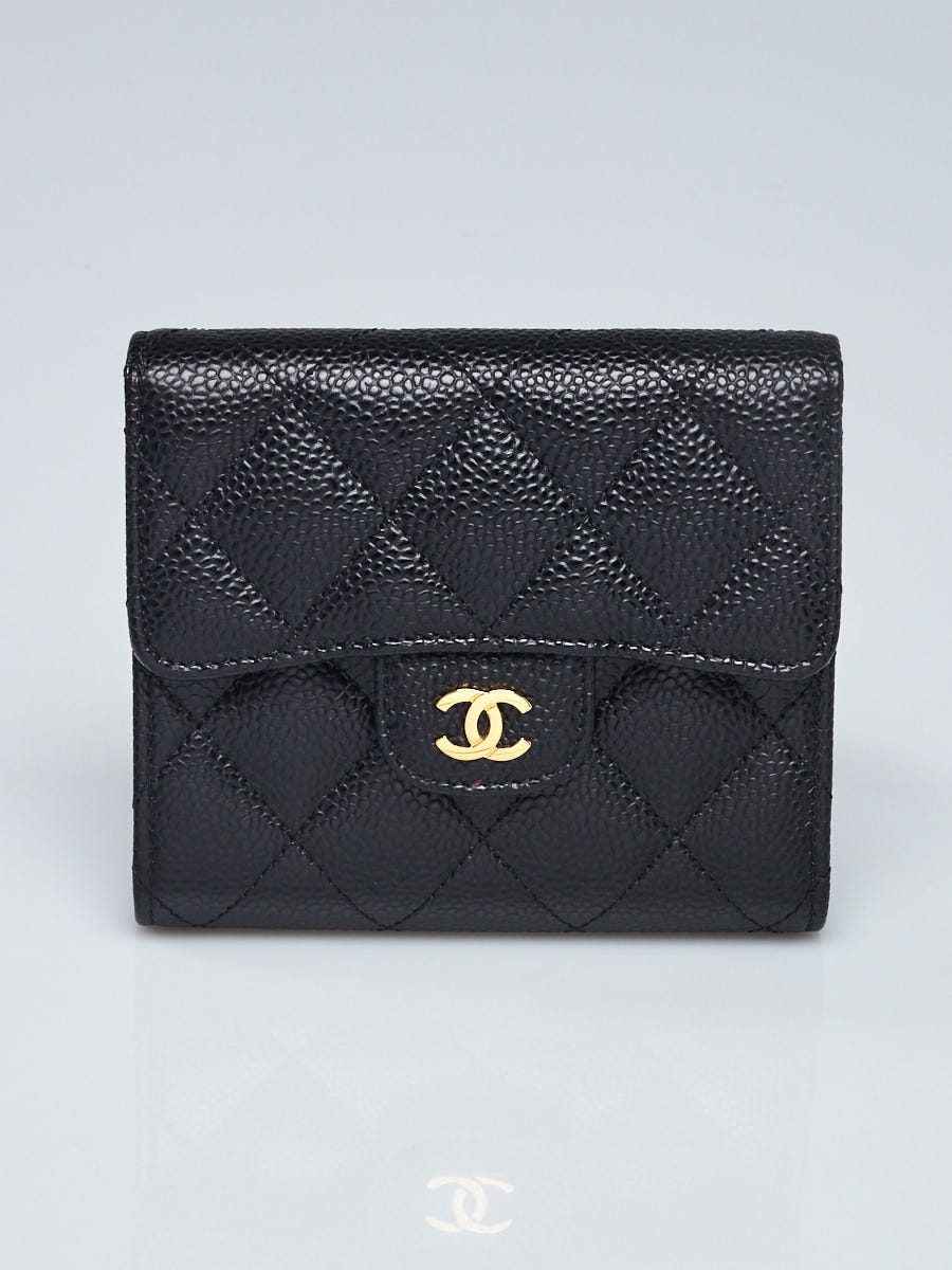 Chanel Classic Flap Small Wallet in Black Caviar GHW CF Short Wallet  092022 Receipt Luxury Bags  Wallets on Carousell