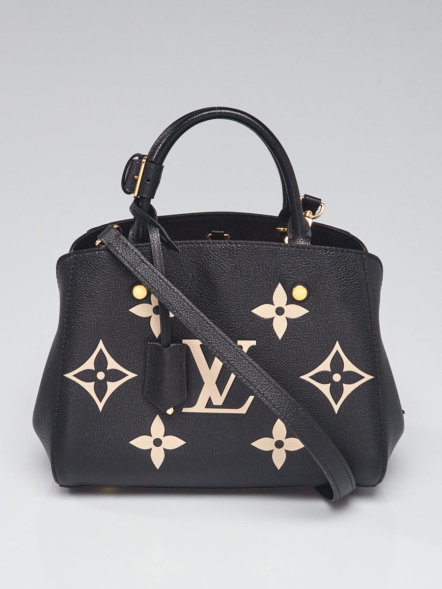 Louis Vuitton Black/Cream Monogram Giant Empriente Leather Montaigne BB Bag  - Yoogi's Closet