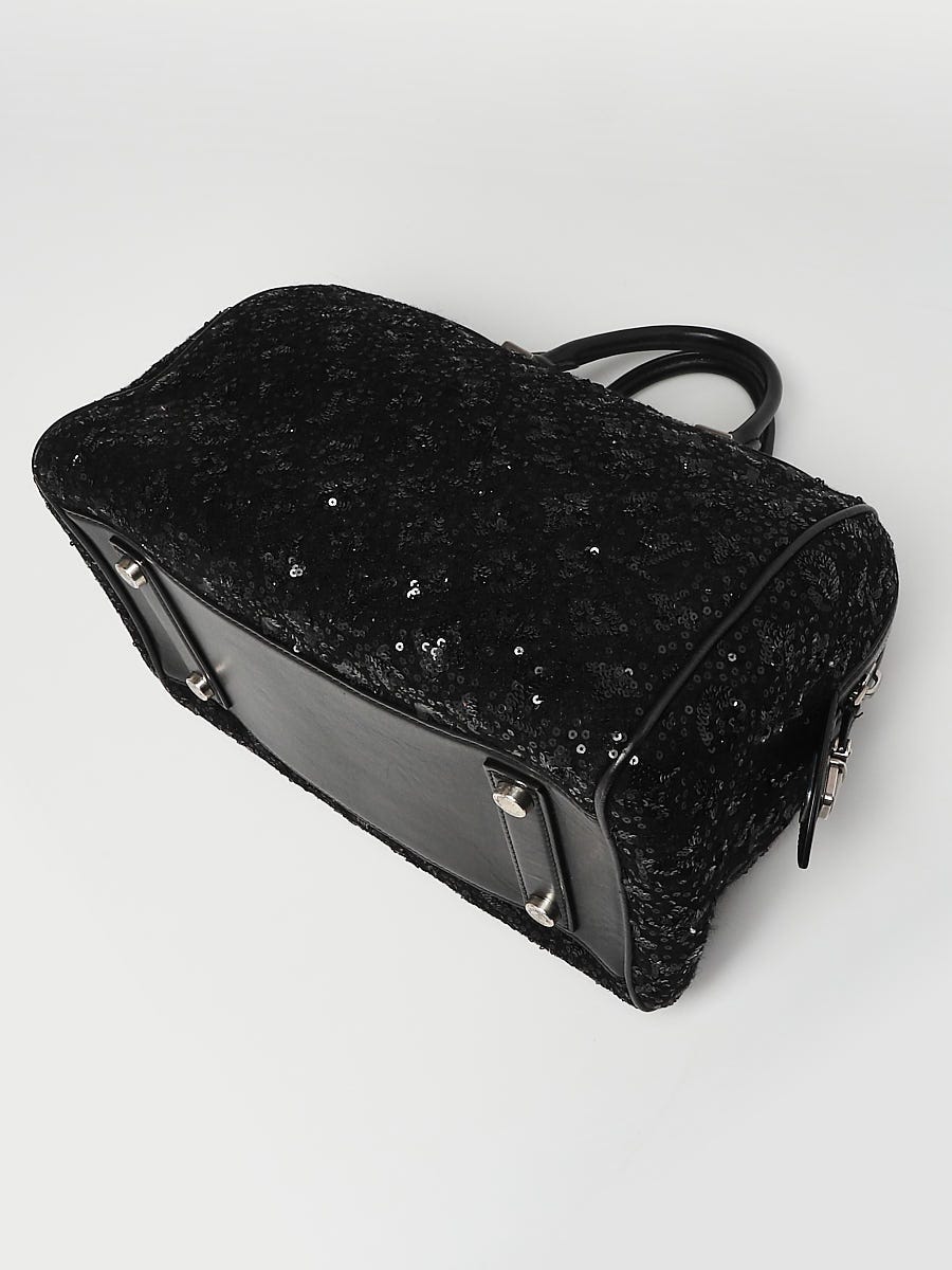Pre-owned Louis Vuitton Black Sequin Monogram Sunshine Express Speedy 30  Bag