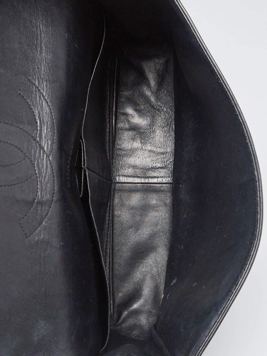 Chanel Black Crocodile Leather Classic Maxi Single Flap Bag