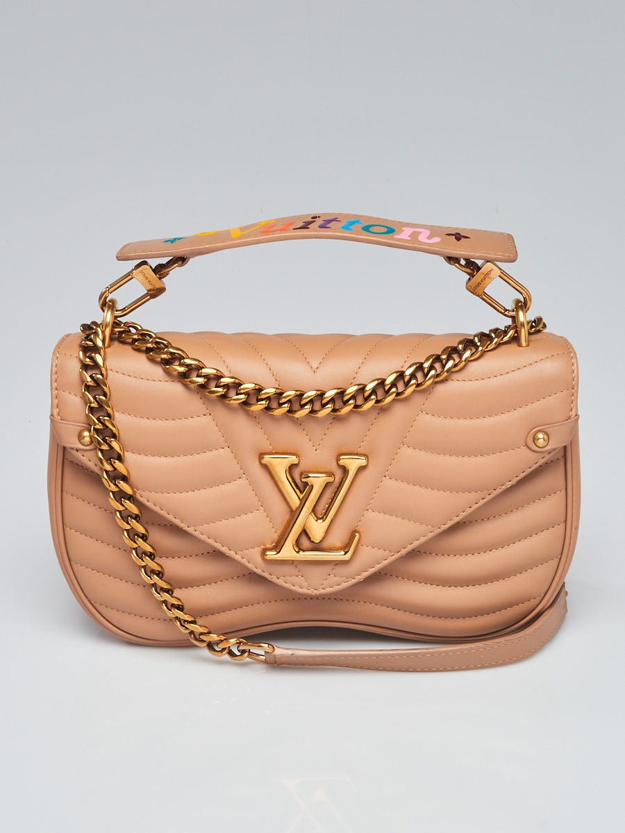 Preloved Louis Vuitton New Wave Beige Quilted Leather Chain