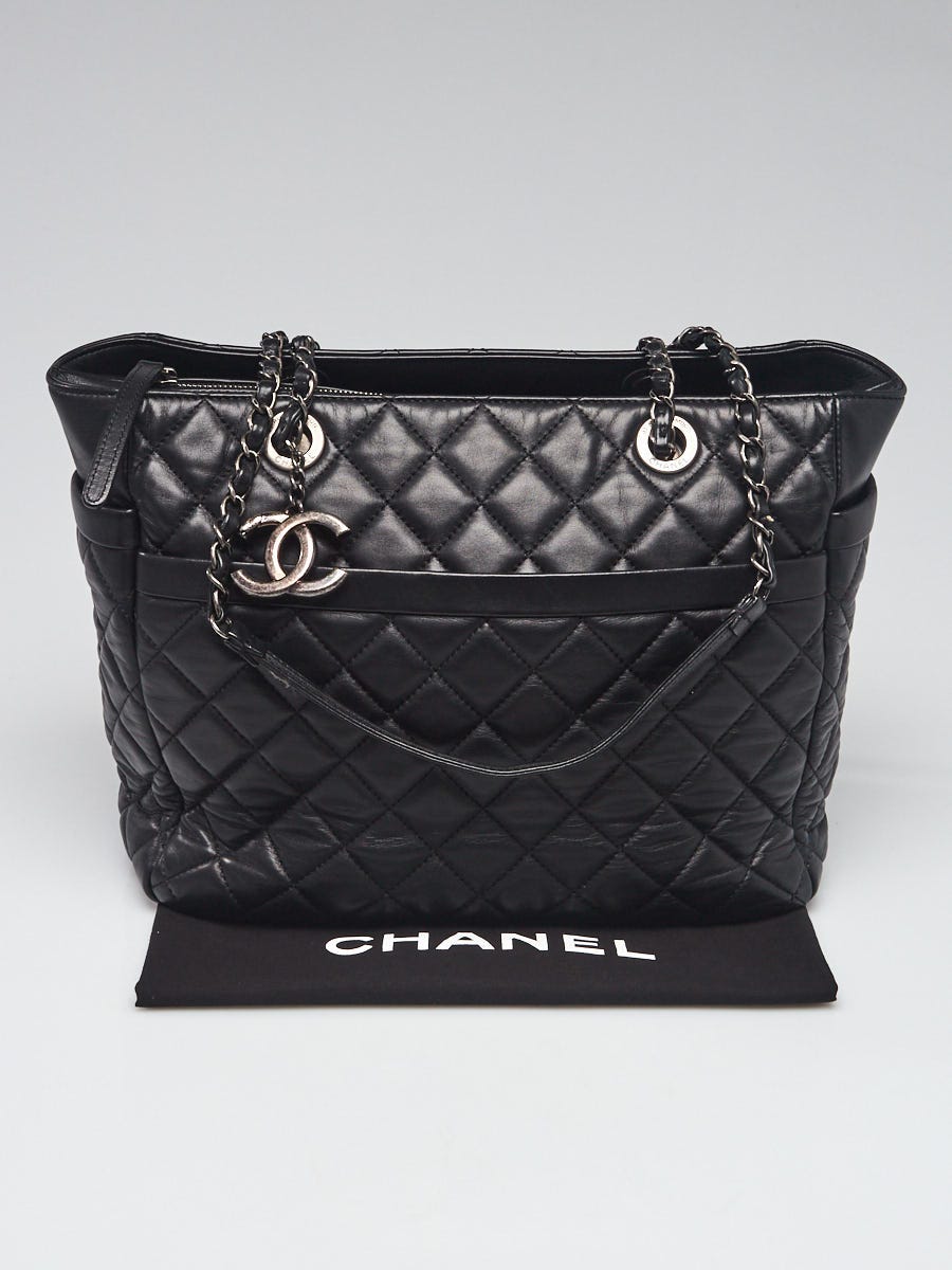 Chanel Large Gray Lambskin Shopping Tote