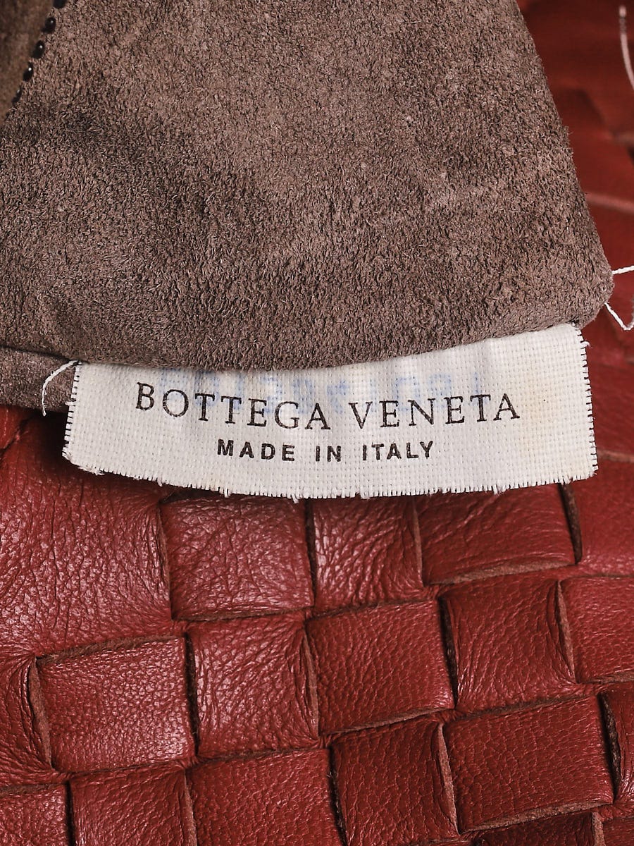 Bottega Veneta Dark Pink Intrecciato Woven Nappa Leather Bella