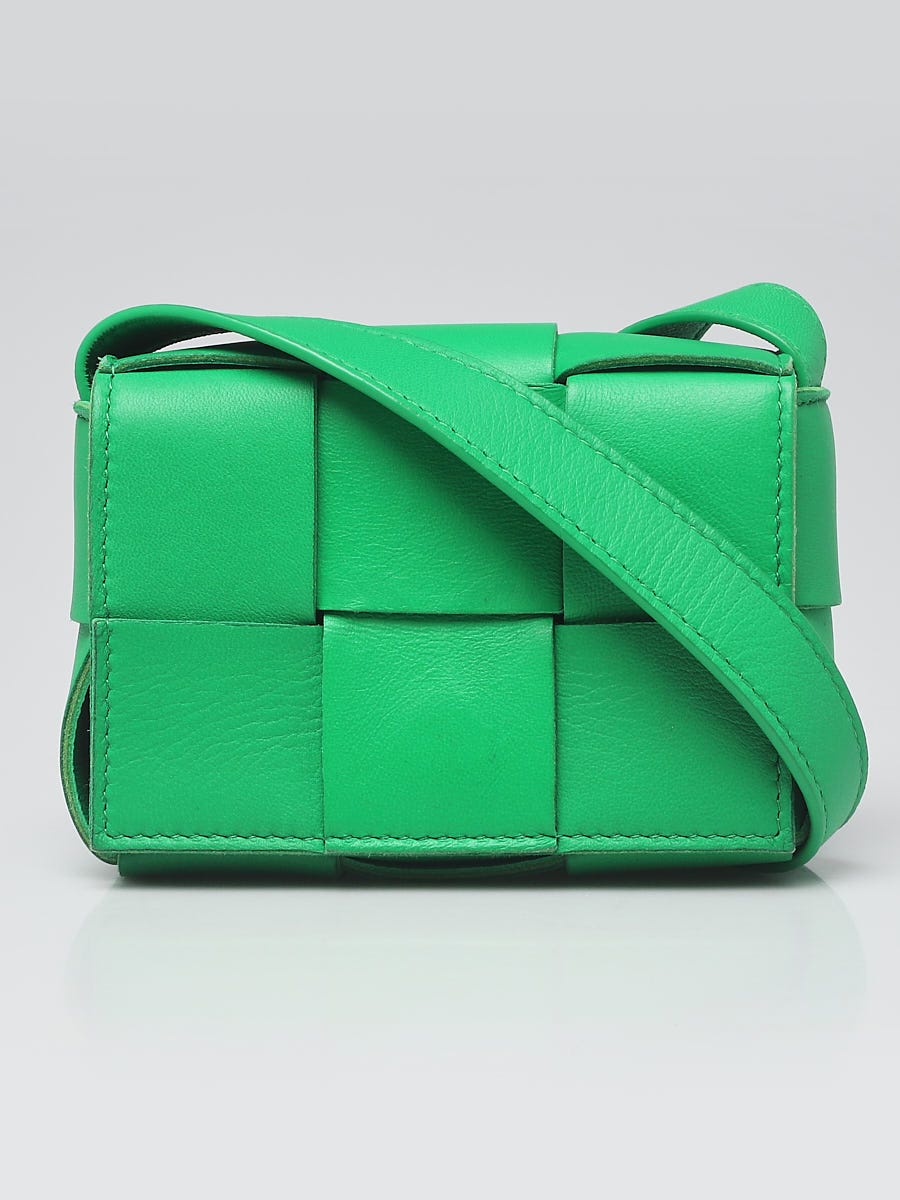 Buy BOTTEGA VENETA Small Cassette Crossbody Bag, Green Color Women
