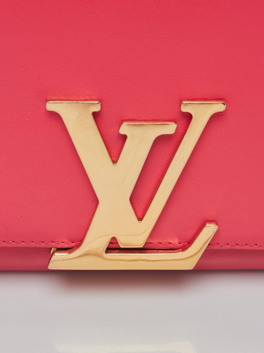 Louis Vuitton Black Calfskin Leather Chain Louise MM Bag - Yoogi's Closet