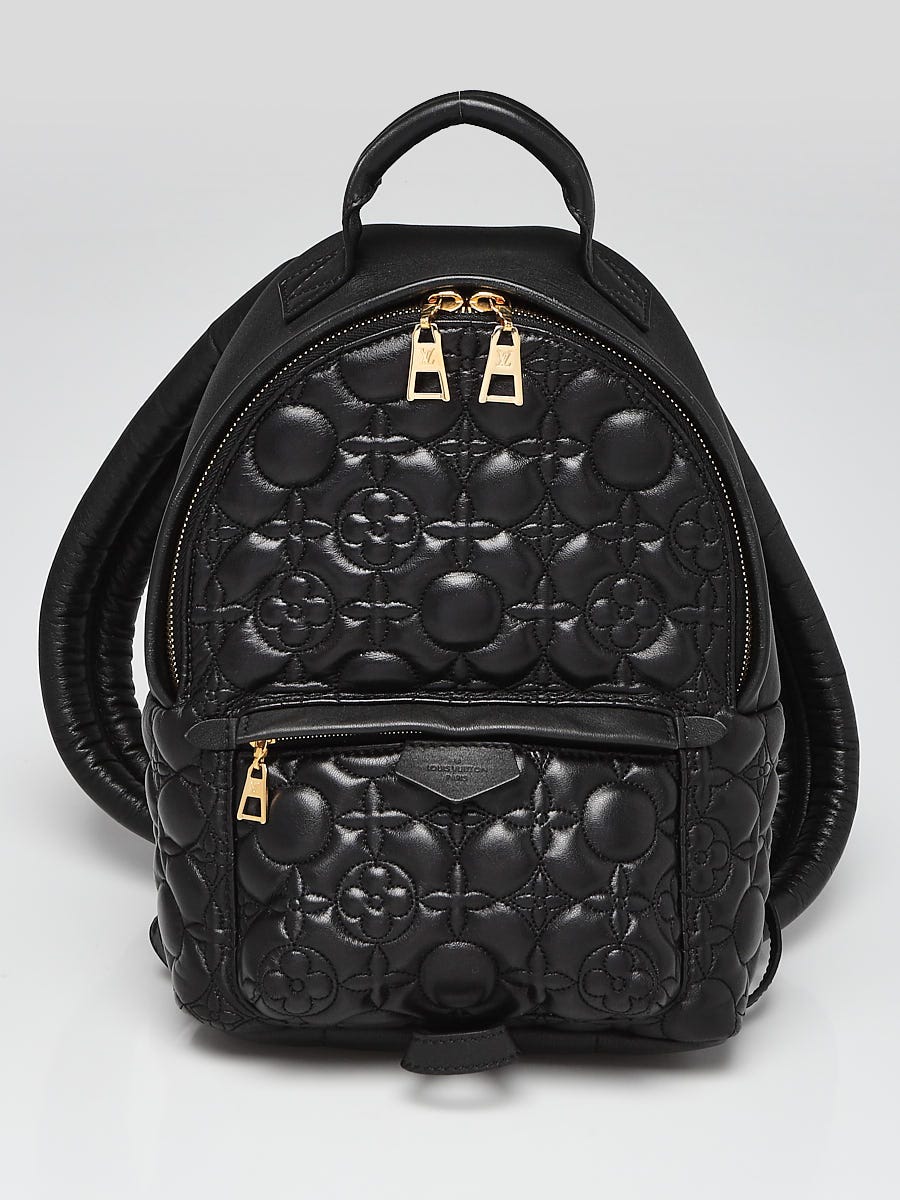 Palm springs leather backpack Louis Vuitton Black in Leather