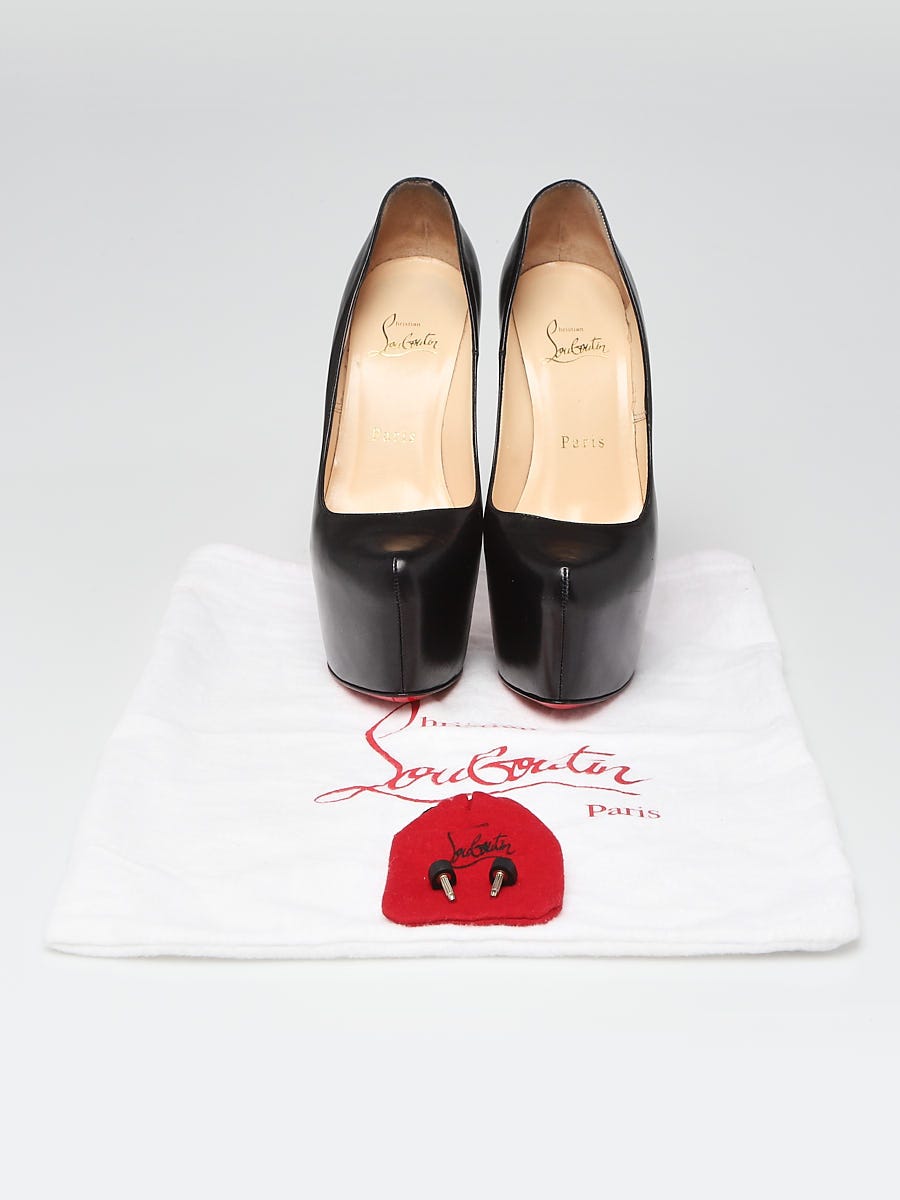 Christian Louboutin Black Leather Daffodile 160 Pumps Size 5.5/36