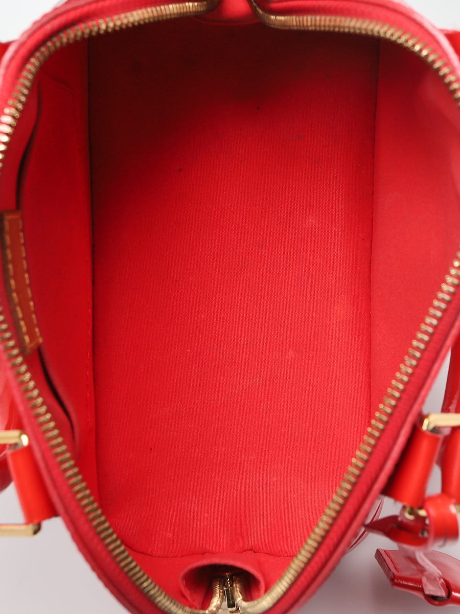 Louis Vuitton Rouge Grenadine Monogram Vernis Alma BB Bag