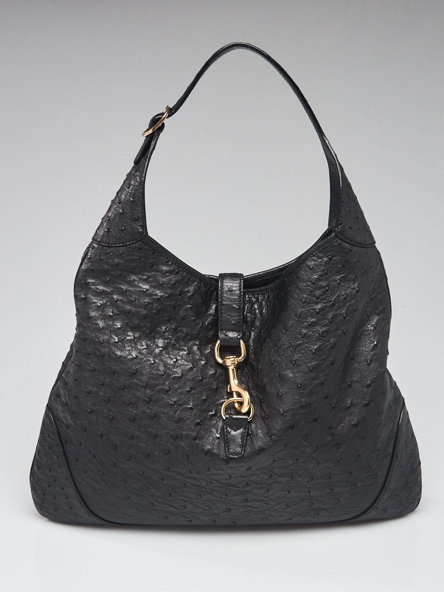 Gucci Black Leather New Jackie Large Shoulder Bag - Yoogi's Closet