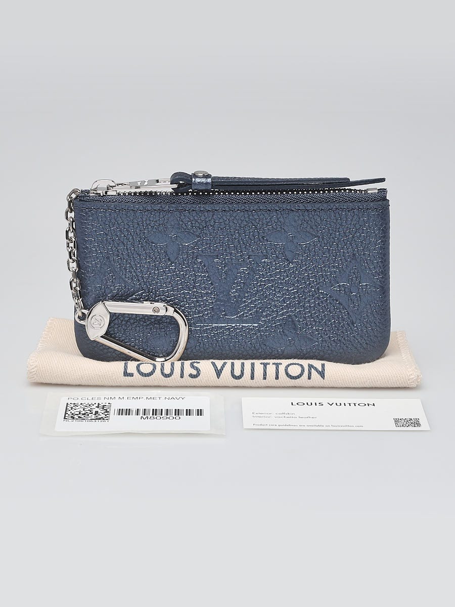 Louis Vuitton Metallic Empreinte Clea Wallet Navy Nacre