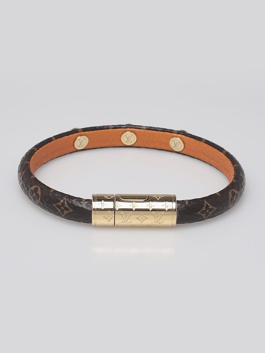 Louis Vuitton LV Confidential Bracelet Brown Monogram. Size 17