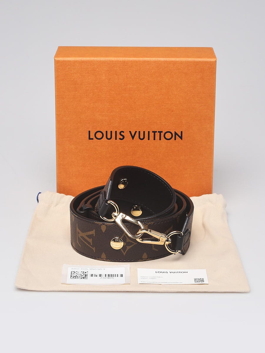 LOUIS VUITTON Monogram Adjustable Bandouliere Shoulder Strap Black