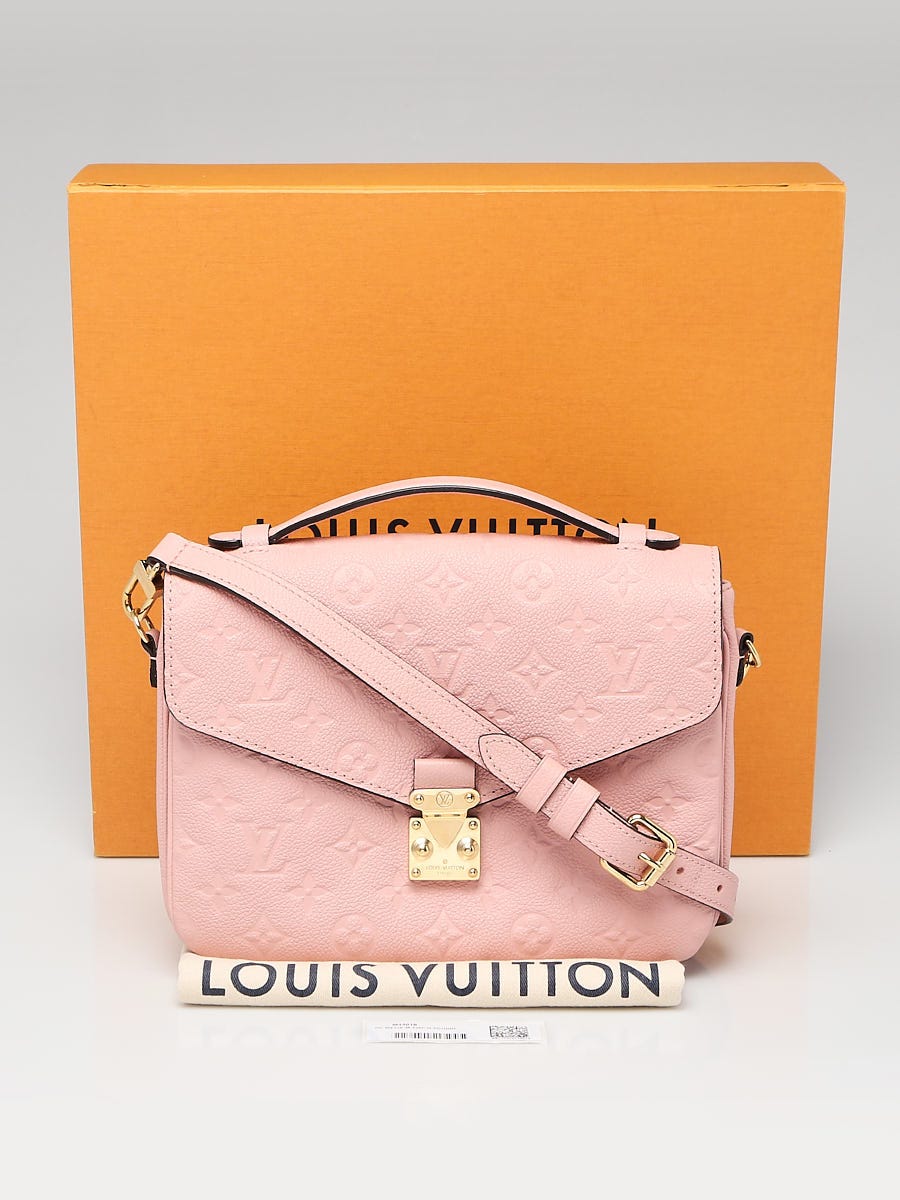 2017 Louis Vuitton Rose Poudre Monogram Empreinte Leather Pochette