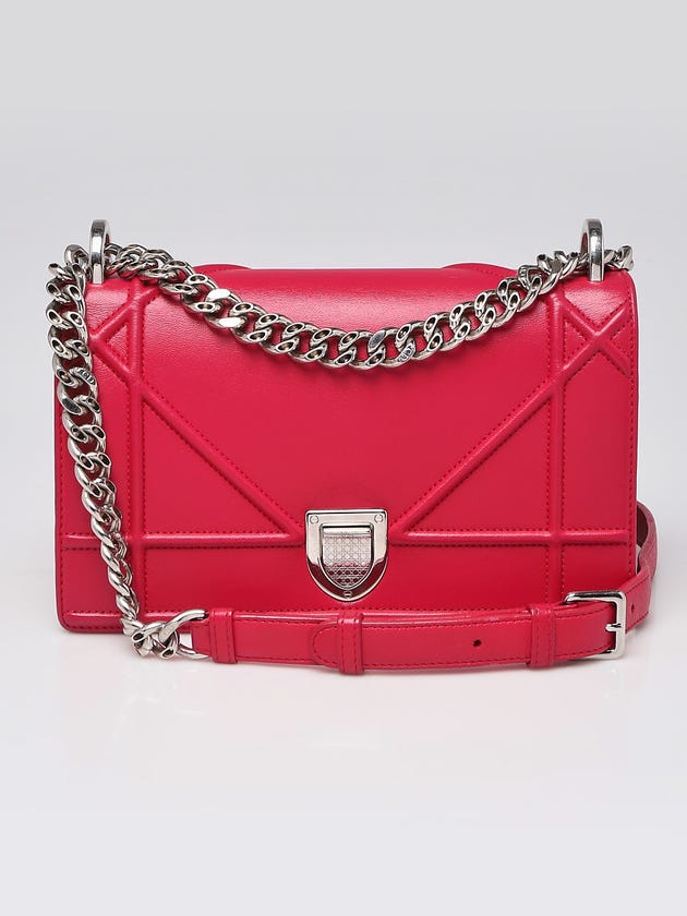 Christian Dior Pink Smooth Diorama Small Flap Bag