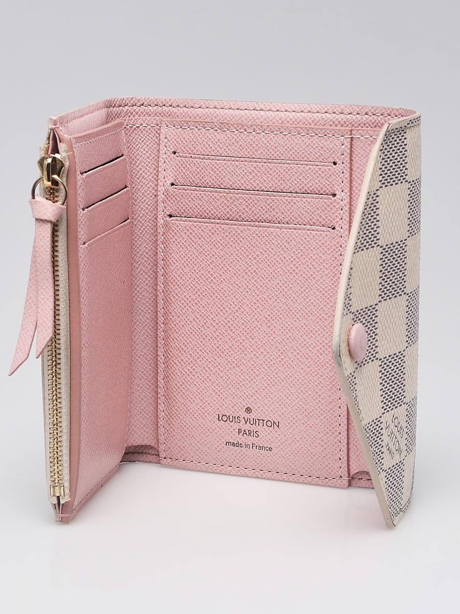 Louis Vuitton Pink Ballerine Card Holder / Damier Azur