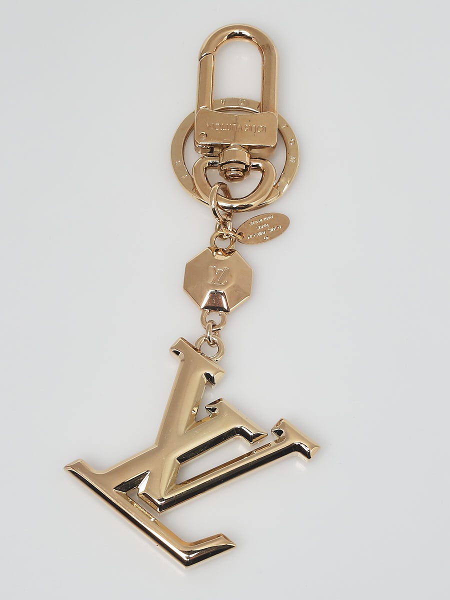 Louis Vuitton Goldtone Metal LV Facettes Key Holder and Bag Charm - Yoogi's  Closet