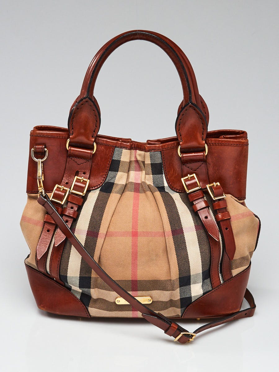 Burberry House Check Canvas Tote Bag