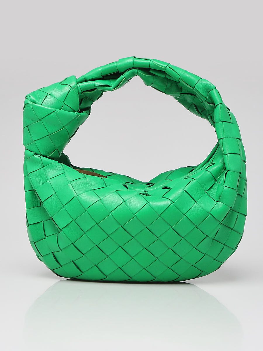 Bottega Veneta - Authenticated Jodie Handbag - Leather Green for Women, Never Worn