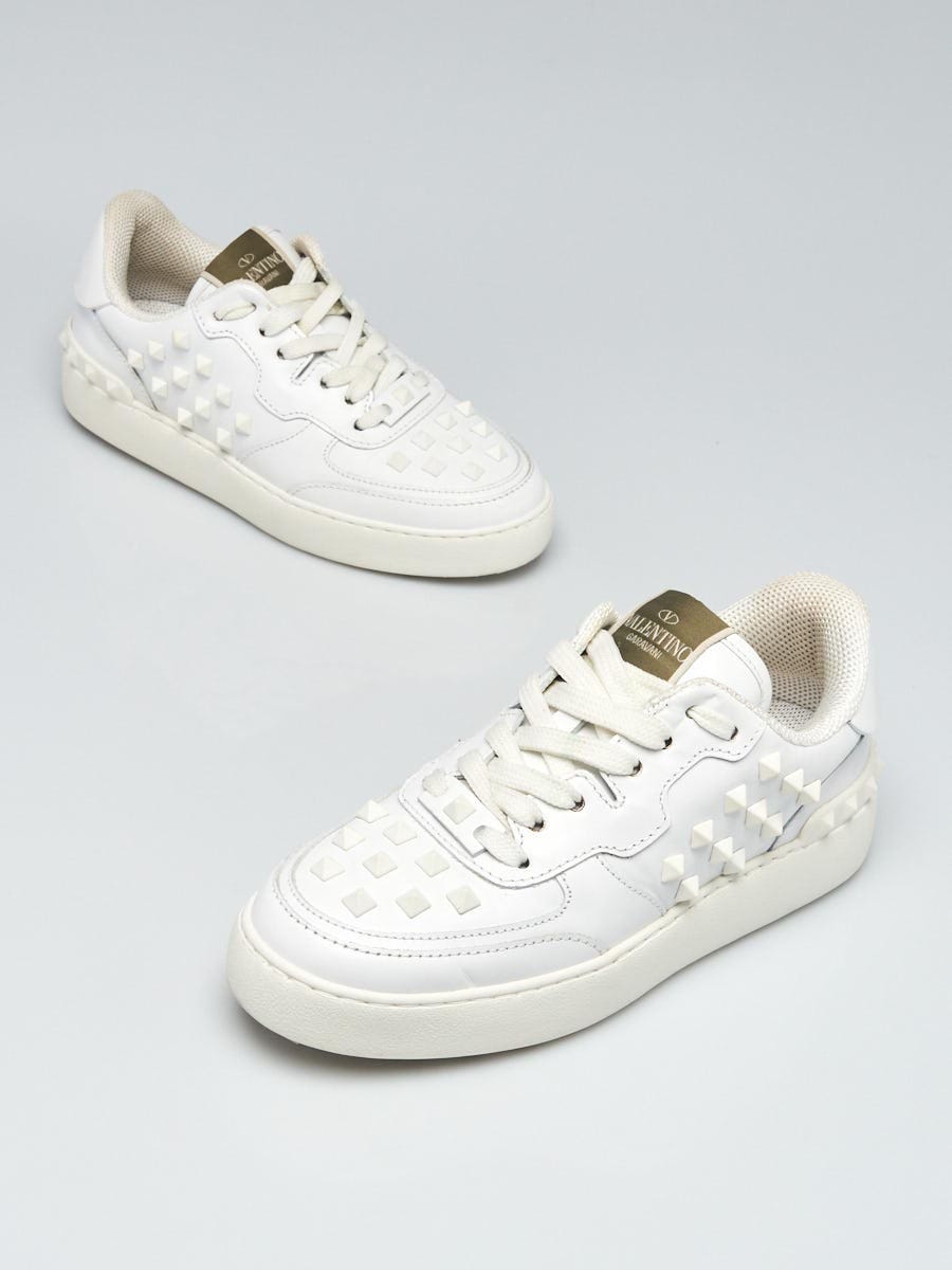 Valentino Garavani White Rockstud Sneakers - size 37 ○ Labellov ○ Buy and  Sell Authentic Luxury