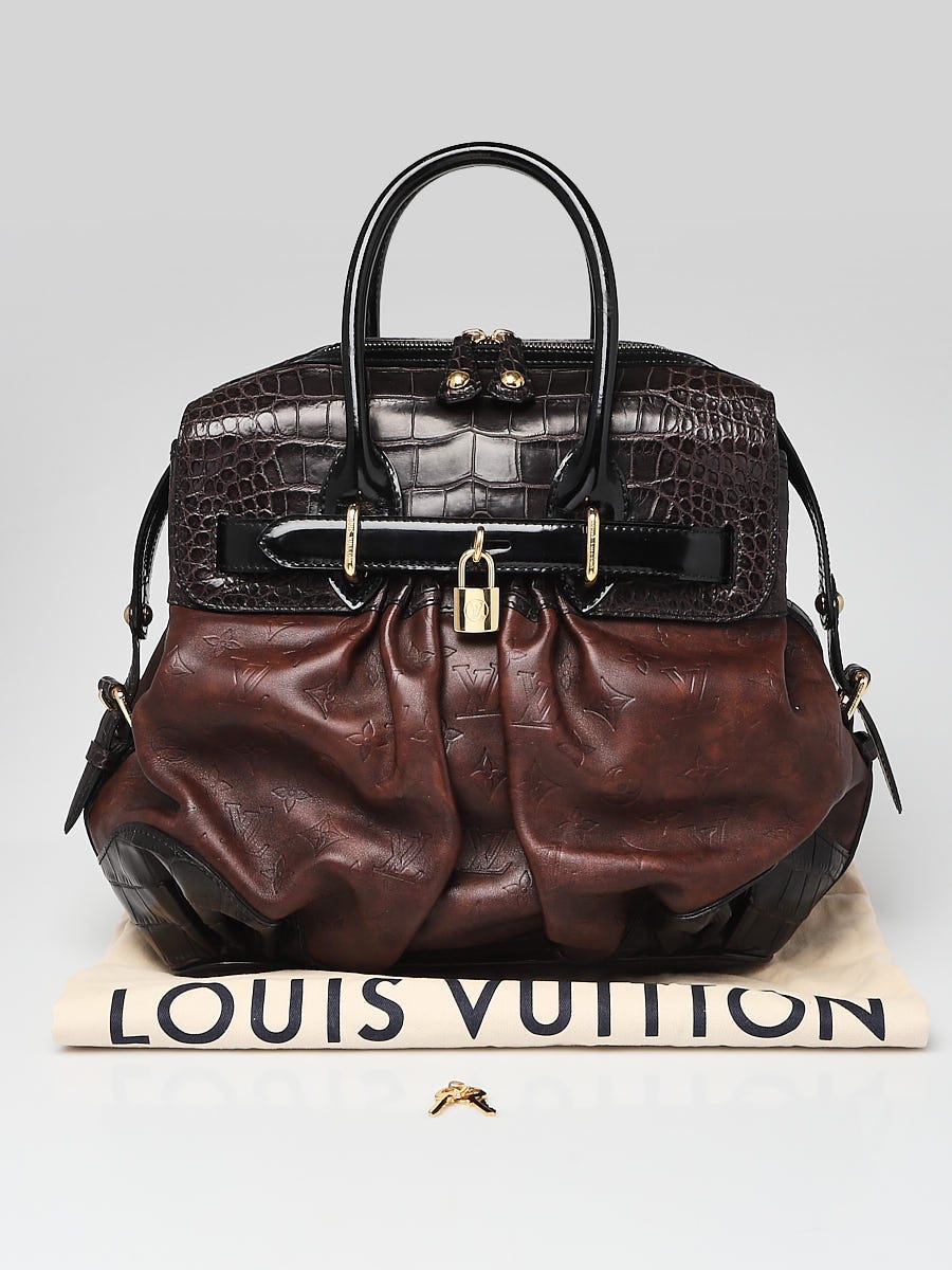 Louis Vuitton Limited Edition Moka Embossed Monogram Leather and
