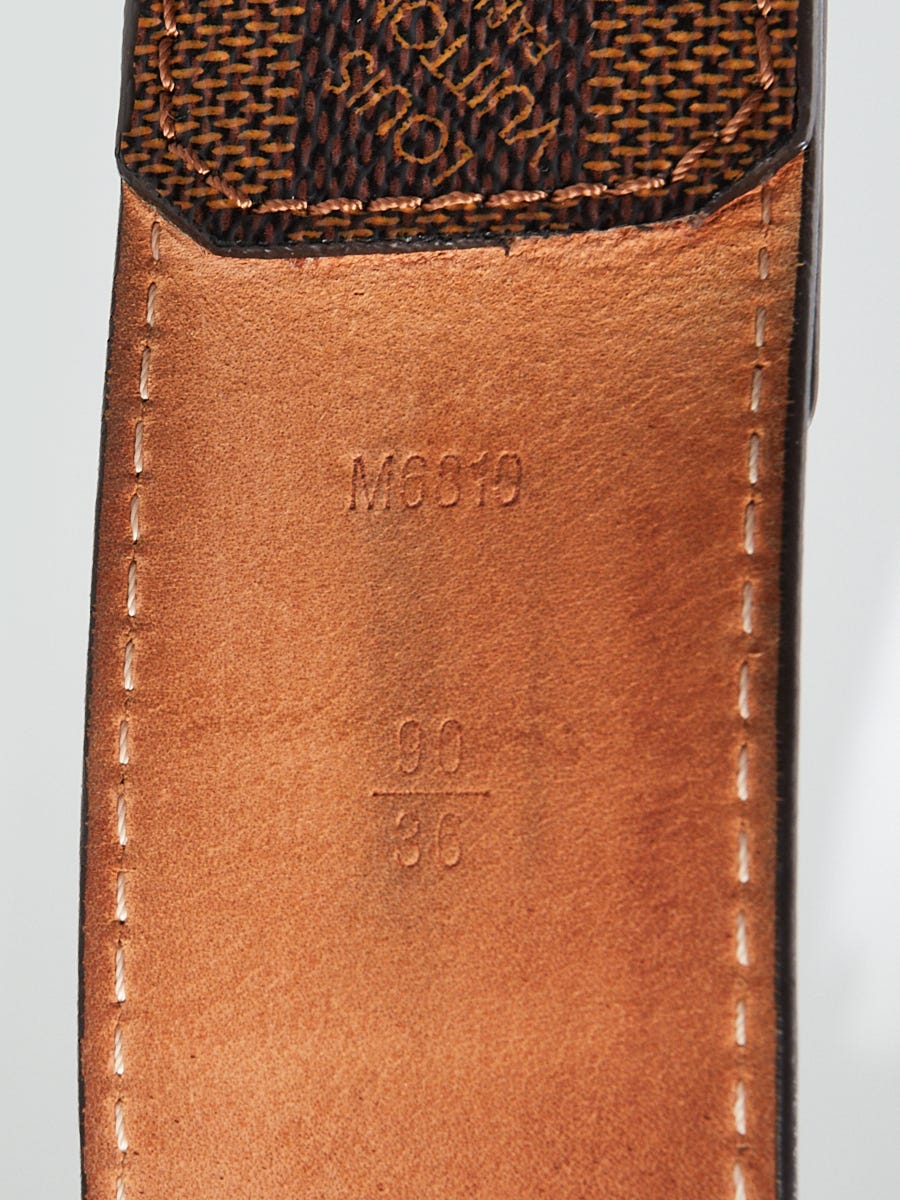 Louis Vuitton Inventeur Damier Ebene Belt - Size 90 ○ Labellov