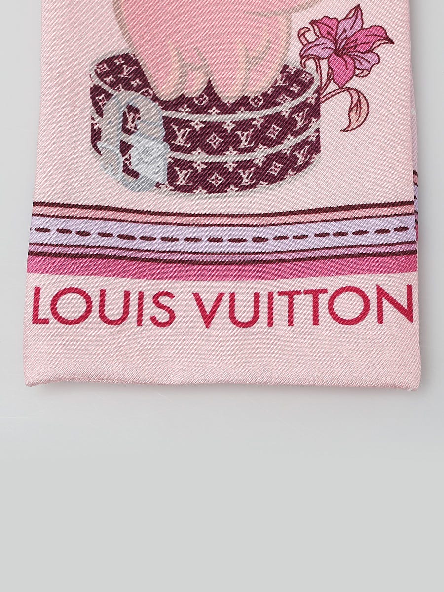 Louis Vuitton Hot Pink Silk Confidential Bandeau Scarf - Yoogi's Closet