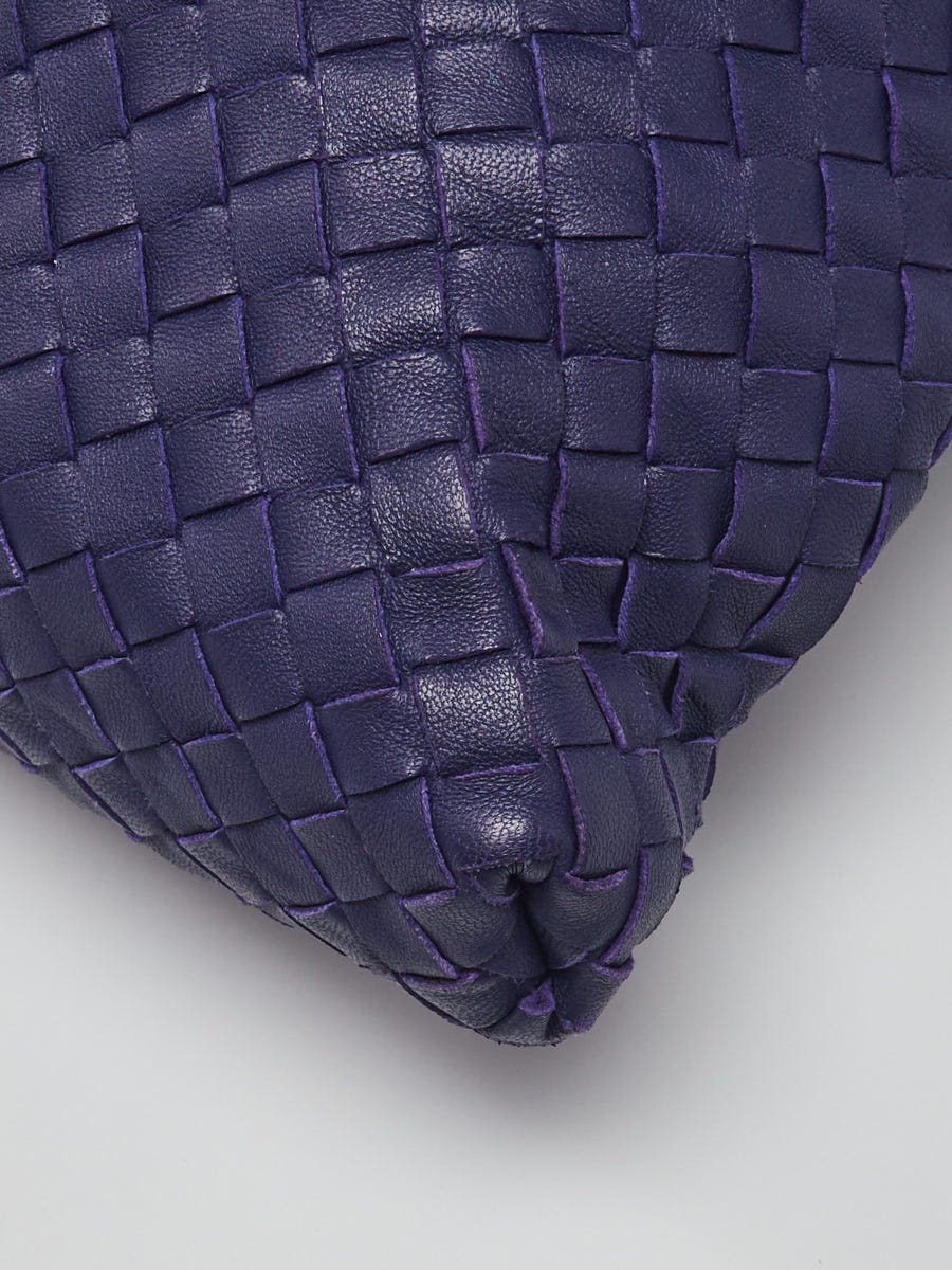 Bottega Veneta Purple Intrecciato Woven Nappa Leather Crossbody Flap Bag -  Yoogi's Closet
