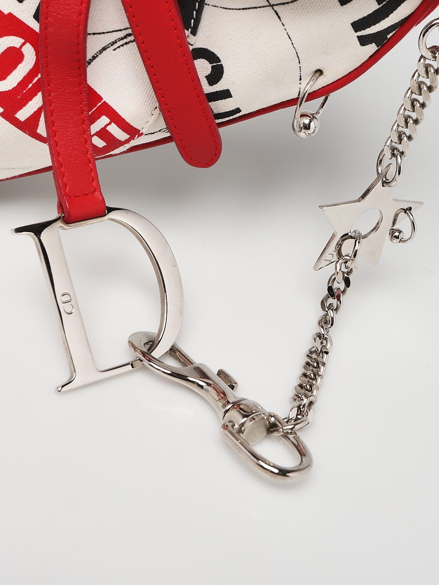 Christian Dior Limited Edition Hardcore Print Canvas Saddle Bag