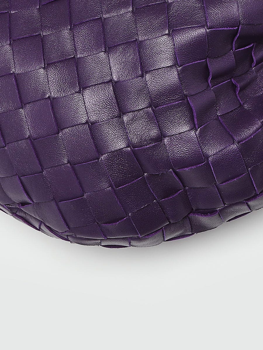 Bottega Veneta Purple Intrecciato Woven Nappa Leather Small Jodie