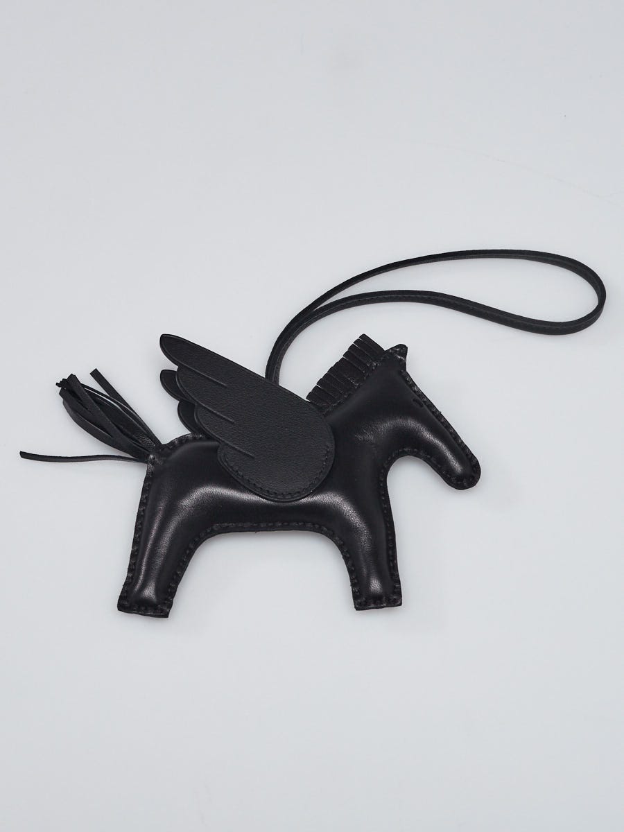 Hermès Black Milo Lambskin and Swift Grigri Rodeo Pegase Charm PM, 2023 (Like New) , Handbag