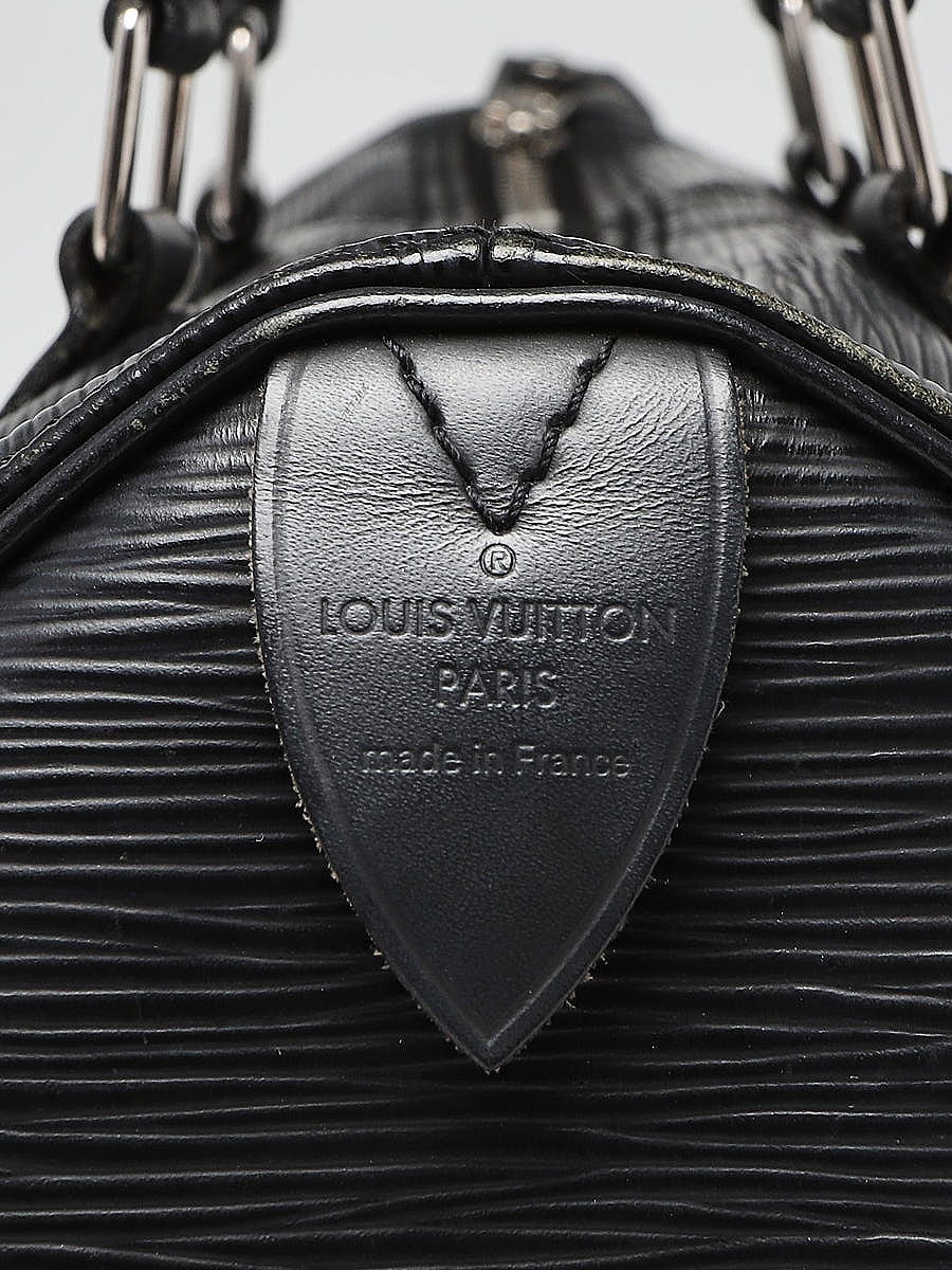 LOUIS VUITTON Used HandBag Black Epi Leather Speedy 25 Satchel