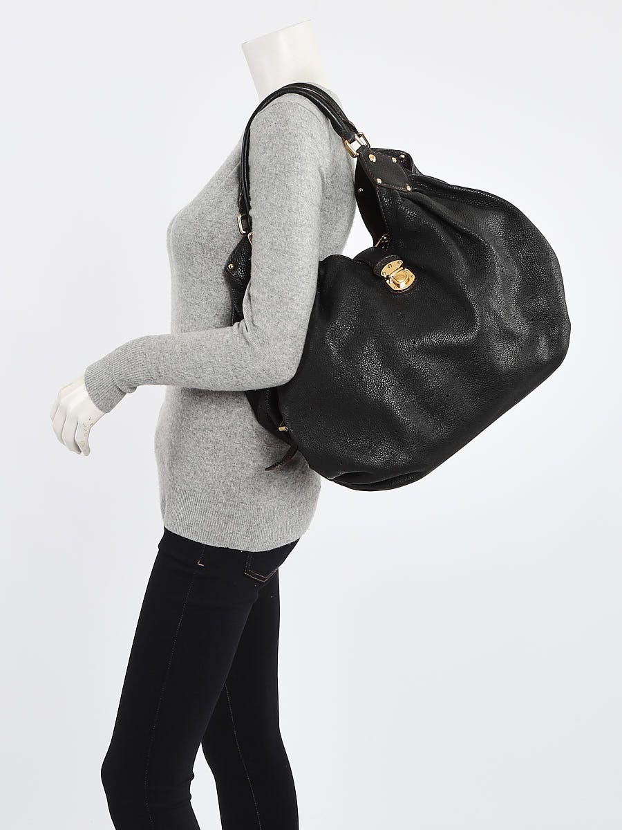 Louis Vuitton Black Monogram Mahina Leather XL Bag