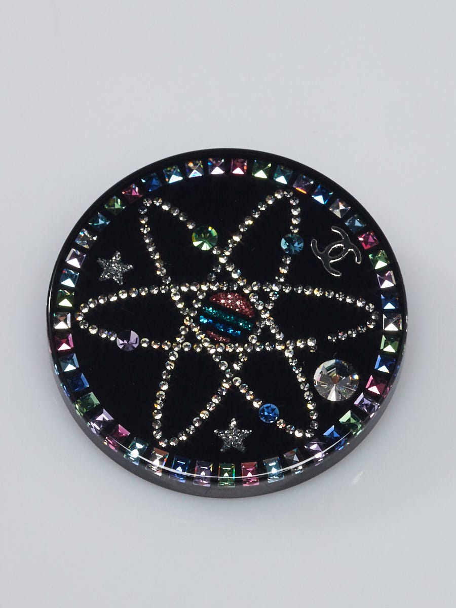 Chanel Black Resin and Crystal Outer Space Brooch