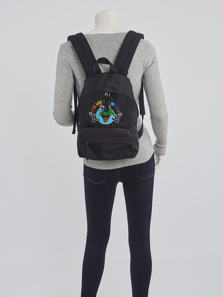 【美品】バレンシアガ　リュック　YOU ARE THE WORLD　ナイロン Balenciaga Black Nylon 'You Are The World